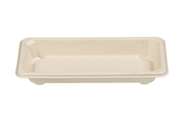 Sugarcane Sushi Tray N.4 & Transparent PET Lid 164x89x21 cm. | OL-A Products