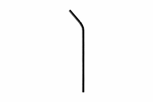 Paper Straws FSC® Flexible Black Ø 0.6 x 21 cm. | OL-A Products