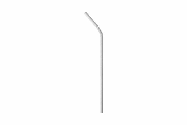 Paper Straws FSC® Flexible White Ø 0.6 x 21 cm. Wrapped 1/1 | OL-A Products