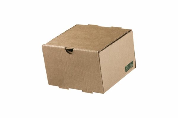 Kraft Paper Food Box FSC® for Single Burger Plastic Free 13x13x8,6 cm. | OL-A Products