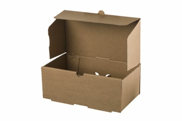 Kraft Paper Food Box FSC® for Double Burger Plastic Free 22x12x9 cm. | OL-A Products