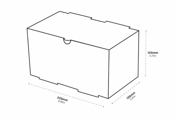 Rectangular Kraft Double Burger Food Box 22,5x13,5x12 cm. | OL-A Products