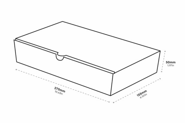 Medium Rectangular Kraft Food Box 27x15,5x5 cm. | OL-A Products