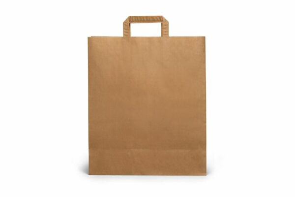 Χάρτινη Kraft Τσάντα Μεταφοράς με Ενισχυμένο Έσω Χεράκι 32 x 21 x 33 cm. | OL-A Products