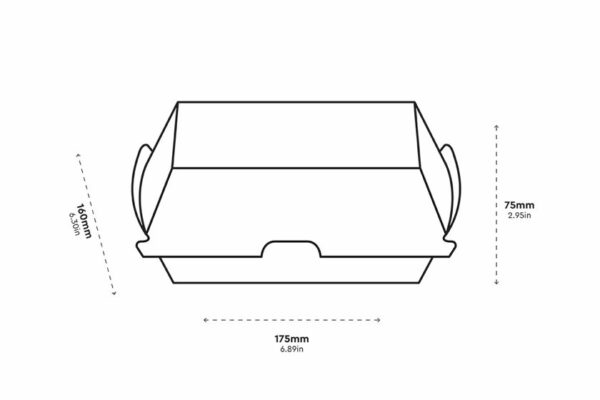 Kraft Paper Food Box FSC® Dura Series 17,5 x 16 x 5 x 7,5 cm. | OL-A Products