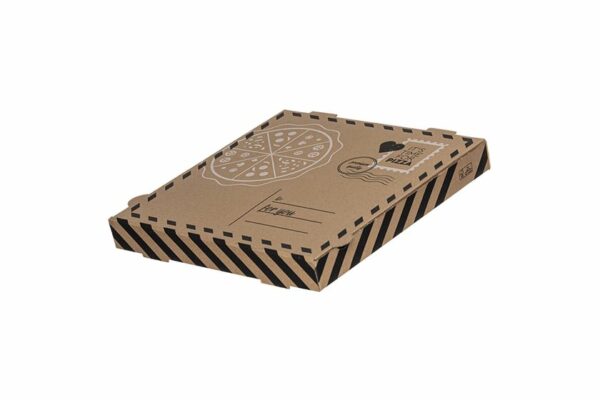 Χάρτινα Κουτιά Πίτσας Kraft FSC® με Σχέδιο "Letter" 30x30x4cm. | OL-A Products