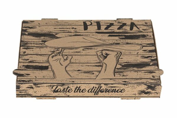 Kraft Paper Pizza BoxesPizza Hands Design FSC® 42x42x4cm | OL-A Products