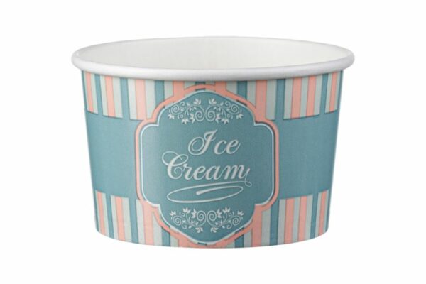 Paper Ice Cream Bowl Patisserie Design 8 oz | OL-A Products