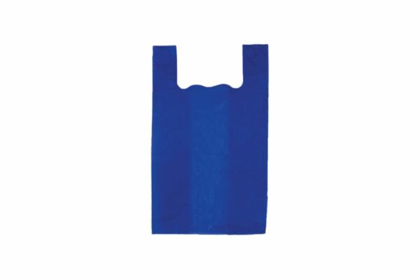 HDPE DELUXE T-SHIRT BAGS 43cm BLUE 10packX1kg | OL-A Products