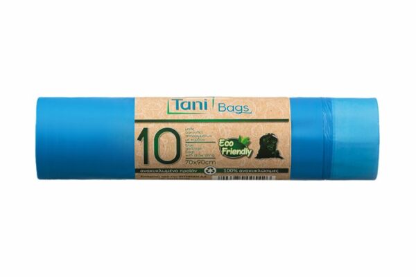Blue Garbage bags with drawstring on a roll 70x90cm | OL-A Products