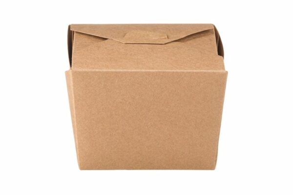 Kraft Paper Container Folder Shaped 1200 ml. 11x10.5x 9 cm. | OL-A Products