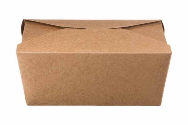 Kraft Paper Container Folder Shaped 2000 ml. 19,5 x 14 x 6.3 cm. | OL-A Products