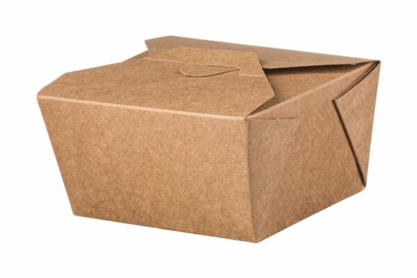 Kraft Paper Container Folder Shaped 3000ml. 19,5 x 14 x 9 cm. | OL-A Products
