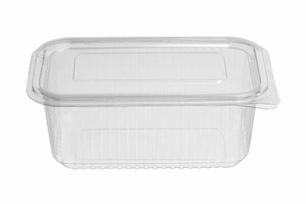 Premium PET Rectangular Container 1000 ml. with Hinged Lid | OL-A Products