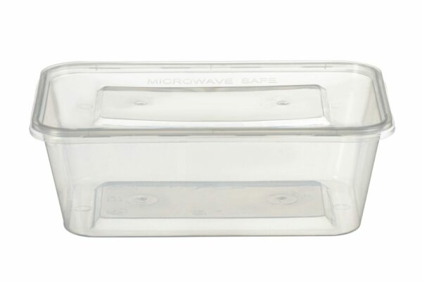 Food Container M/W Injection 1000 ml. Rectangular Transparent Lid 6x50 pcs. | OL-A Products