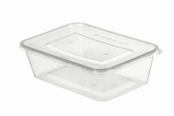 Food Container M/W Injection 650 ml. Rectangular Transparent Lid 6x50 pcs. | OL-A Products