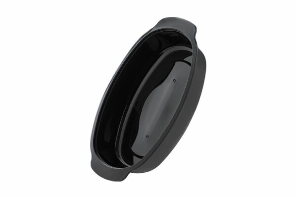 Σκεύος M/W 750 ml Οβάλ Παρ/μο Μαύρο & Καπάκι Διάφανο 3x50 τεμ. | OL-A Products