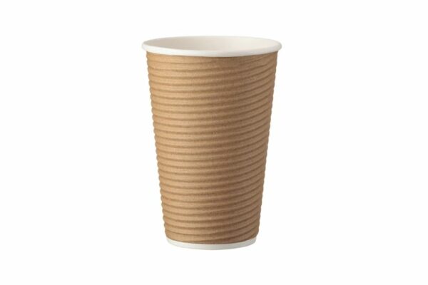 Paper Cup 16oz Ripple Wall Kraft | OL-A Products