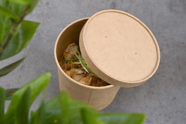 KRAFT LID FOR ROUND KRAFT SOUP CONTAINER 115mm 20X25pcs. | OL-A Products