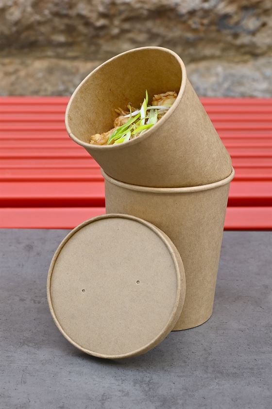 KRAFT LID FOR ROUND KRAFT SOUP CONTAINER 115mm 20X25pcs. | OL-A Products