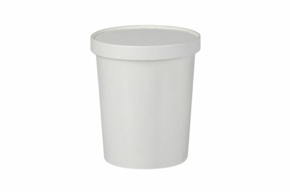 ROUND WHITE SOUP CONTAINER 32oz (975ml) (11,5x9,3x13) 10X50pcs. | OL-A Products