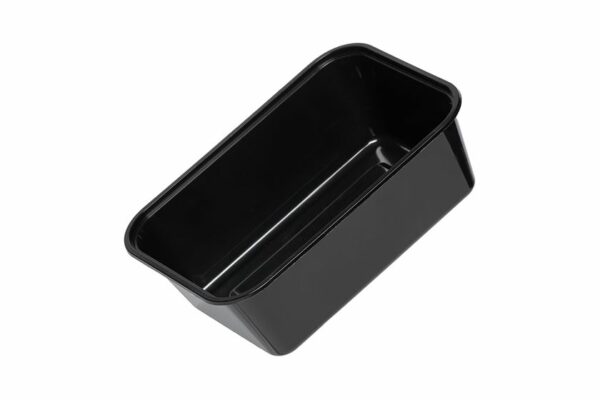 Black Rectangular PP Food Container M/W with Transparent Lid 1000 ml | OL-A Products