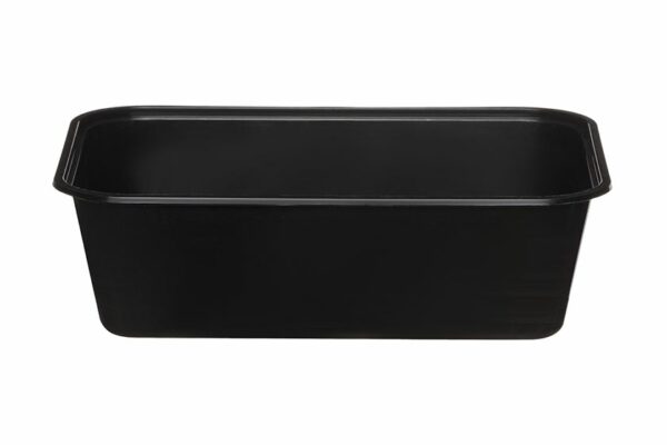 Black Rectangular PP Food Container M/W with Transparent Lid 750 ml | OL-A Products