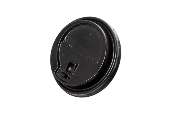 PS Sip Lid Black with a flip safety hole 80mm | OL-A Products